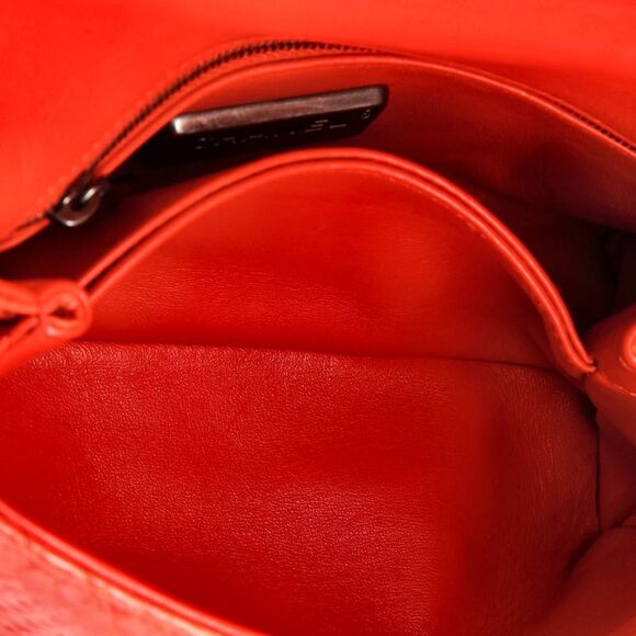 Chanel Coco Top Handle Bag Python Mini Red - Picture 6 of 8